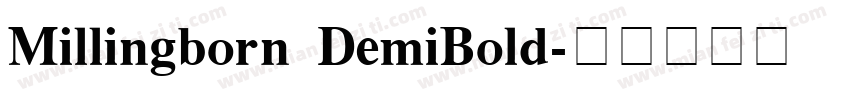 Millingborn DemiBold字体转换